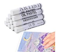 Lot de 10 pastels à l'huile blanche pour enfants, pastels à l'huile douce, craie, couleurs vives, crémeuses, fournitures artistiques pour artistes, étudiants, enseignants, débutants pour dessin,