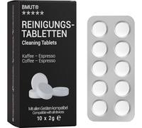 Lot de 10 pastilles de nettoyage pour machines à café automatiques | contre les résidus d'huile de café | pour Jura, Siemens, Delonghi, etc.