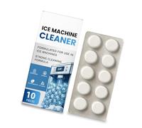 Lot de 10 pastilles de nettoyage pour machines à glace, détartrant efficace et désodorisant pour machines de production de glace propres