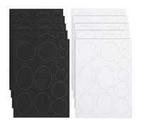 Lot de 10 patchs autocollants en tissu pour doudoune | Patch textile lavable en machine - Noir et blanc - Kit de réparation pour vêtements - Patch en cuir autocollant