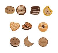 Lot de 10 patchs brodés réutilisables sur le thème des biscuits - Pour chapeau, sac à dos, vêtements d'enfants