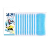 Lot de 10 patchs de gel rafraîchissant pour le front - Coussinets apaisants pour les maux de tête - Patch de refroidissement pour les, les adultes