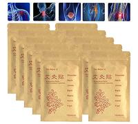 Lot de 10 patchs de moxibustion Pure Nature Moxa autocollants pour pieds en pâte traditionnelle chinoise pour cou, épaule, dos, taille, main, pieds, articulation, 7 x 10 cm