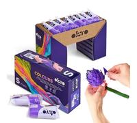 Lot de 10 pâtes à modeler violettes séchées à l'air libre pour sculpter les couleurs