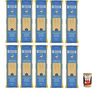 Lot de 10 pâtes de Cecco 100 % spaghettis italiens n. 12 pâtes 500 g + polpa italien gourmet 400 g