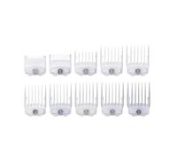 Lot De 10 Peignes De Guidage Magnétiques For Tondeuses Électriques Wahl, Compatibles Avec Les Tondeuses De Coiffure Professionnelles (référence Y0729).(Transparent-Bagged)