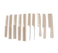Lot de 10 Peignes, Peigne de Coiffure Professionnel, Peigne de Coiffure, Peigne de Barbier Antistatique, Peigne à Dents Fines et Larges, Peigne à Queue de Rat, Coupe avec échelle