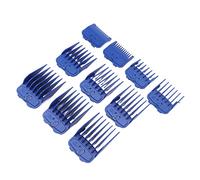 Lot de 10 peignes professionnels bleus pour tondeuse et barbier