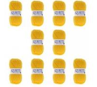 Lot de 10 pelotes Azurite Jaune Canari - 100% Acrylique - 50g/140m - Distrifil