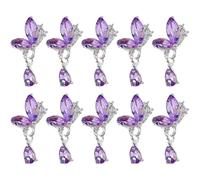 Lot de 10 pendentifs papillon pour ongles - Ailes de papillon - Fournitures de manucure - Décorations pour ongles