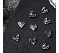 Lot de 10 pendentifs tendance en forme de tête de mort - Style vintage - 3D - Pour nail art