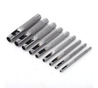 Lot de 10 perforatrices creuses pour cuir, sacs à main, vestes, toile, joints, plastique, caoutchouc, vinyle, fou, 10 pièces