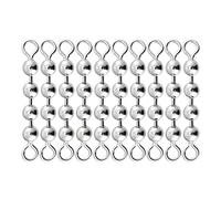 Lot de 10 perles de pêche en acier inoxydable, rotation à 360 degrés, anneau de pêche pivotant pour pêcheur, crappie, bar, truite, poisson-chat, eau salée