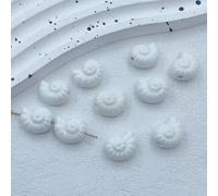 Lot de 10 perles en céramique en forme de coquillage d'escargot pour fabrication de bijoux - 14 mm pour bracelets, colliers et perles d'espacement pour loisirs créatifs d'été