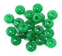 MEIFULLE Lot de 10 Perles en Pierre Naturelle à Gros Trou 10 x 5 mm, en Forme de boulier, Pendentif à Grand Trou, Perles en Vrac pour la Fabrication de Bijoux, Accessoires de Bricolage