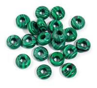 Lot de 10 Perles en Pierre Naturelle à Gros Trou 10 x 5 mm, en Forme de boulier, Pendentif à Grand Trou, Perles en Vrac pour la Fabrication de Bijoux, Accessoires de Bricolage