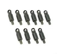 Lot de 10 perles robustes en silicone avec connecteurs en ligne, conçues pour faciliter les changements de longueur de crochet dans la pêche