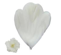 Lot de 10 pétales de Pivoine géants artificiels en Papier crépon, Semi-Finis, for décoration de Mariage, fête d'anniversaire, décoration de fenêtre(White,35.7cm)