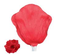 Lot de 10 pétales de Pivoine géants artificiels en Papier crépon, Semi-Finis, for décoration de Mariage, fête d'anniversaire, décoration de fenêtre(Red,35.7cm)