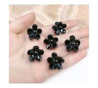 Lot de 10 petites barrettes à cheveux en acrylique pour femme et fille Noir