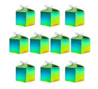 Lot de 10 petites boîtes colorées scintillantes avec couvercle pour fête, anniversaire, mariage et vacances