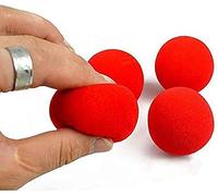 Lot de 10 petites boules magiques rouges en éponge pour gros plan classique et comédie de rue (4,5 cm)