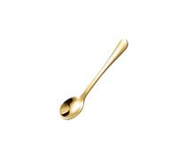 Lot de 10 petites cuillères à assaisonnement, accessoires de cuisine en acier inoxydable pour crème glacée, café (taille M, doré)