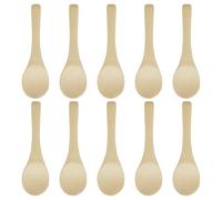 Lot de 10 petites cuillères à épices en bois, mini cuillères en bois polyvalentes, cuillère à sel,cuillère à miel en bois, cuillère à épices,petites cuillères à café pour le miel, adaptées aux épic