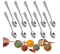 Lot de 10 Petites Cuillères En Acier Inoxydable Pour Pots à Épices, 7,5 x 1,6 cm Mini Cuillères à Condiments Mignonnes, Petite Cuillere, Petite Cuillere A Cafe, pour Sel, Sucre, Miel, Épices