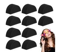 Lot de 10 petites éponges semi-circulaires pour peinture de visage, accessoires de peinture d'artiste, accessoires de maquillage noirs pour œuvres d'art