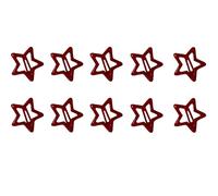 Lot de 10 petites pinces à cheveux en métal rouge 2,5 cm/5,1 cm