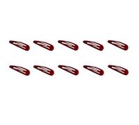 Lot de 10 petites pinces à cheveux en métal rouge 2,5 cm/5,1 cm