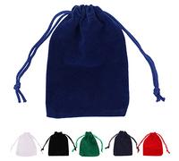 Lot de 10 petites pochettes cadeaux en velours avec cordon de serrage - 7 x 9 cm - Pour bijoux, cadeaux de mariage, fournitures de fête, anniversaire, fiançailles, loisirs créatifs et emballage cadeau