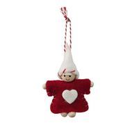 Lot de 10 petites poupées mignonnes en laine douce et feutrée pour sapin de Noël, décorations d'intérieur à suspendre pour les maisons, les fêtes, les fêtes de fin d'année, les décorations de Noël
