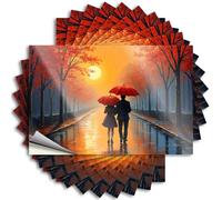 Lot de 10 petits autocollants pour mécanicien avec inscription « Walk Under The Full Moon » (12 x 18 cm)