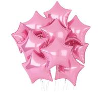 Lot de 10 petits ballons en aluminium en forme d'étoile pour décoration de fête, mariage romantique pour et adultes