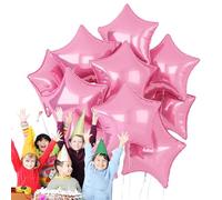 Lot de 10 petits ballons en aluminium en forme d'étoile pour décoration de mariage, anniversaire romantique pour fête prénatale, anniversaire
