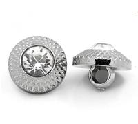 Lot de 10 petits boutons à œillets élégants - 11 mm - Gris - Ronds - Avec 1 œillet à coudre - Pour vestes, chemises, chemisiers