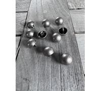 Lot de 10 petits boutons demi-sphères en métal bombé avec œillet 11 mm, 12 mm ou 15 mm (11 mm)