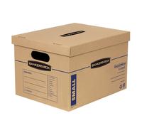 Lot de 10 petits cartons de d m nagement classiques Bankers Box sans ruban adh sif avec poign es renforc es