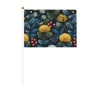 Lot de 10 petits drapeaux à main à motif d'art folklorique scandinave, mini drapeaux sur bâton pour fête, activités d'équipe, défilés, décoration de vacances