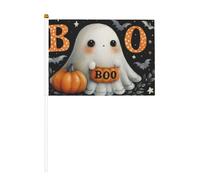 Lot de 10 petits drapeaux à main mignons avec citrouille, mini drapeaux sur bâton pour fête, activités d'équipe, défilés, décoration de vacances