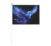 Lot de 10 petits drapeaux à main Phénix volant dans une lueur magique, mini drapeaux sur bâton pour fête, activités d'équipe, défilés, décoration de vacances