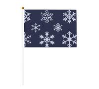 Lot de 10 petits drapeaux à main simples et minimalistes bleu marine, mini drapeaux sur bâton pour fête, activités d'équipe, défilés, décoration de vacances