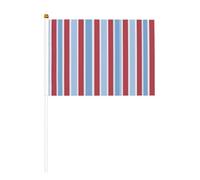 Lot de 10 petits drapeaux à rayures rouges, bleues et blanches, mini drapeaux sur bâton pour fête, activités d'équipe, défilés, décoration de vacances