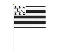 Lot de 10 petits drapeaux de la Bretagne français à main, mini drapeaux sur bâton pour fête, activités d'équipe, défilés, décoration de vacances