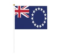 Lot de 10 petits drapeaux des îles Cook à main, mini drapeaux sur bâton pour fête, activités d'équipe, défilés, décoration de vacances