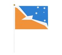 Lot de 10 petits drapeaux Tierra Del Fuego - Mini drapeaux sur bâton pour fête, activités d'équipe, défilés, décoration de vacances