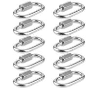 Lot de 10 petits mousquetons à maillons rapides en acier inoxydable 304 très résistants M3.5 avec vis pour camping, randonnée, balancelle, hamac