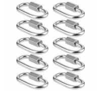Lot de 10 petits mousquetons robustes en acier inoxydable 304 M3.5 avec vis pour camping, randonnée, hamac